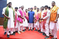 Pawan Kalyan felicitates wrestlers Photos